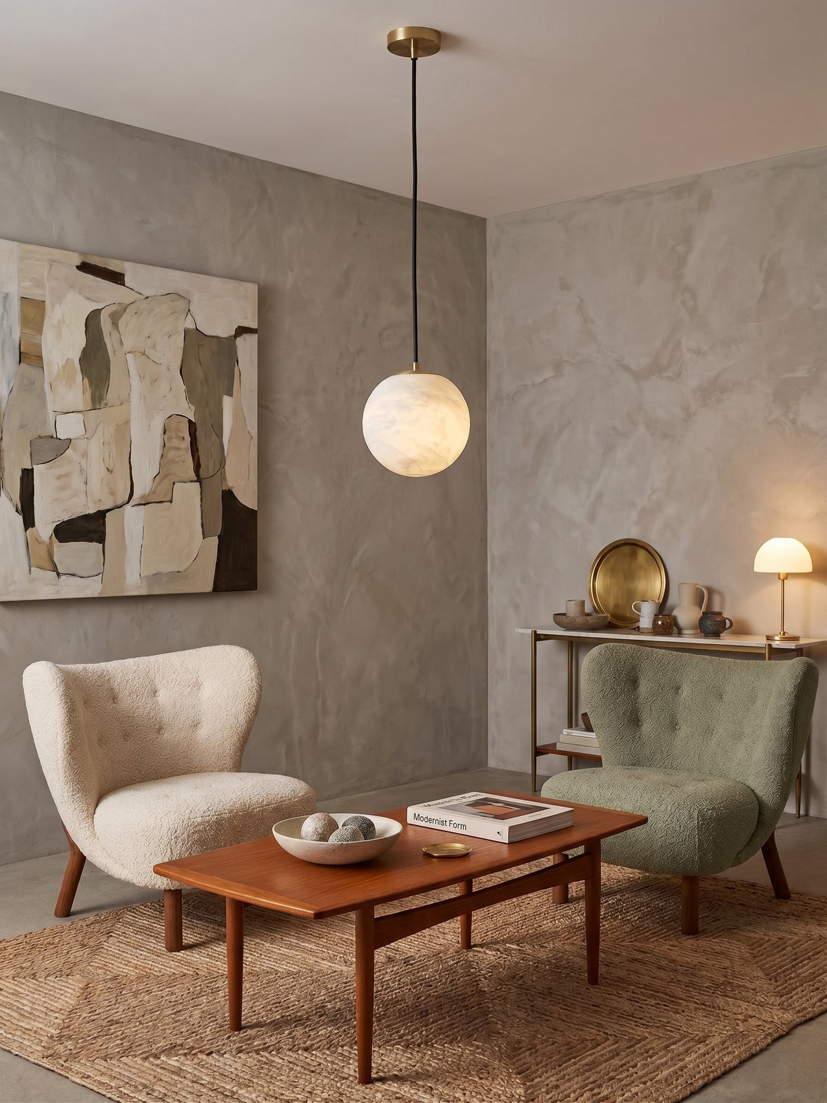 Savina Alabaster Pendant Light