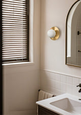 Round Alabaster Orb Sconce