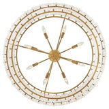 Simona Alabaster Round 2-Tier Chandelier 17.5"D 24"D