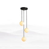 Alabaster Balls Cluster Chandelier