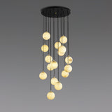 Alabaster Balls Cluster Chandelier