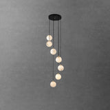 Alabaster Balls Cluster Chandelier