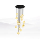 Alabaster Balls Cluster Chandelier