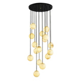 Alabaster Balls Cluster Chandelier