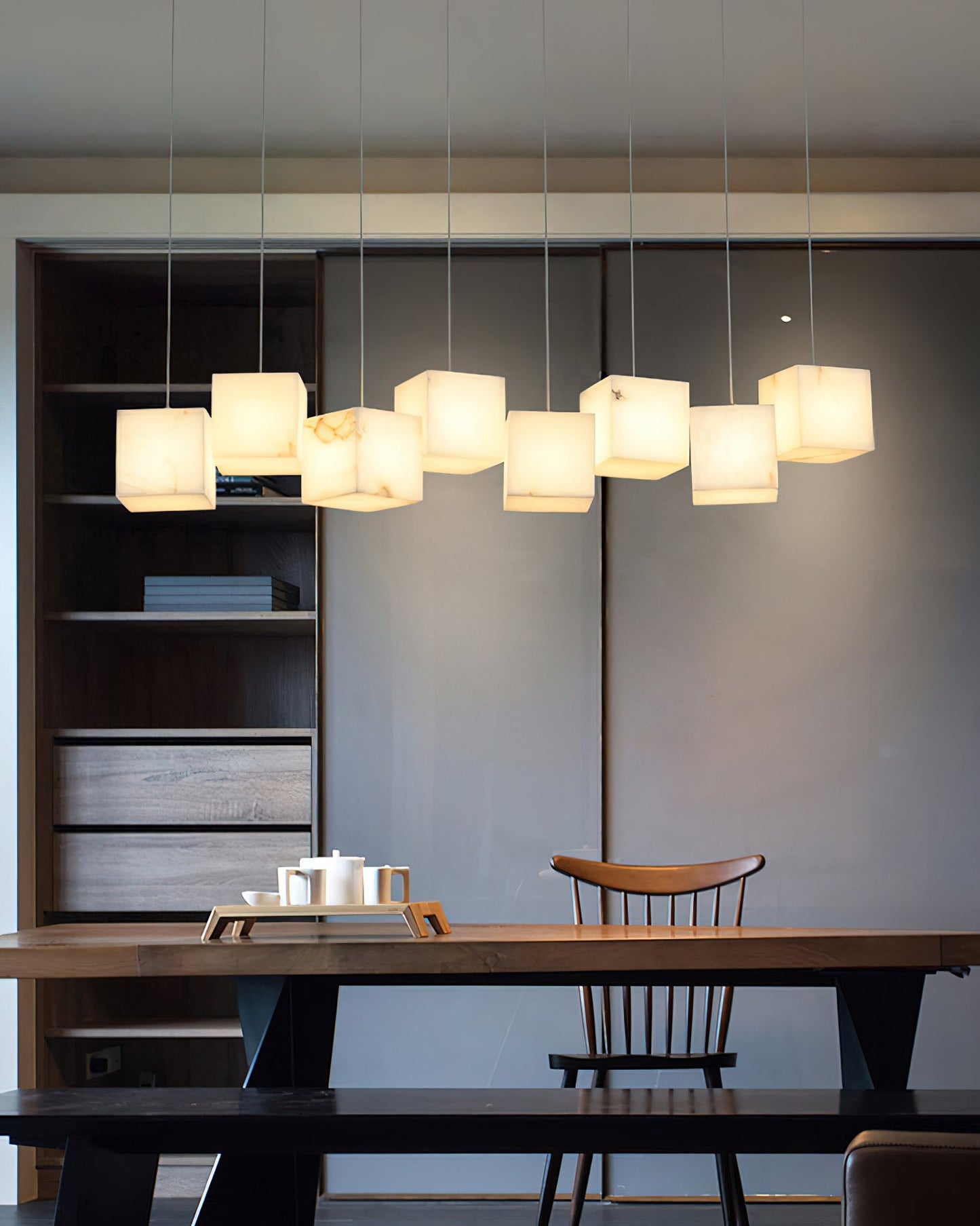 Alabaster Box Linear Chandelier