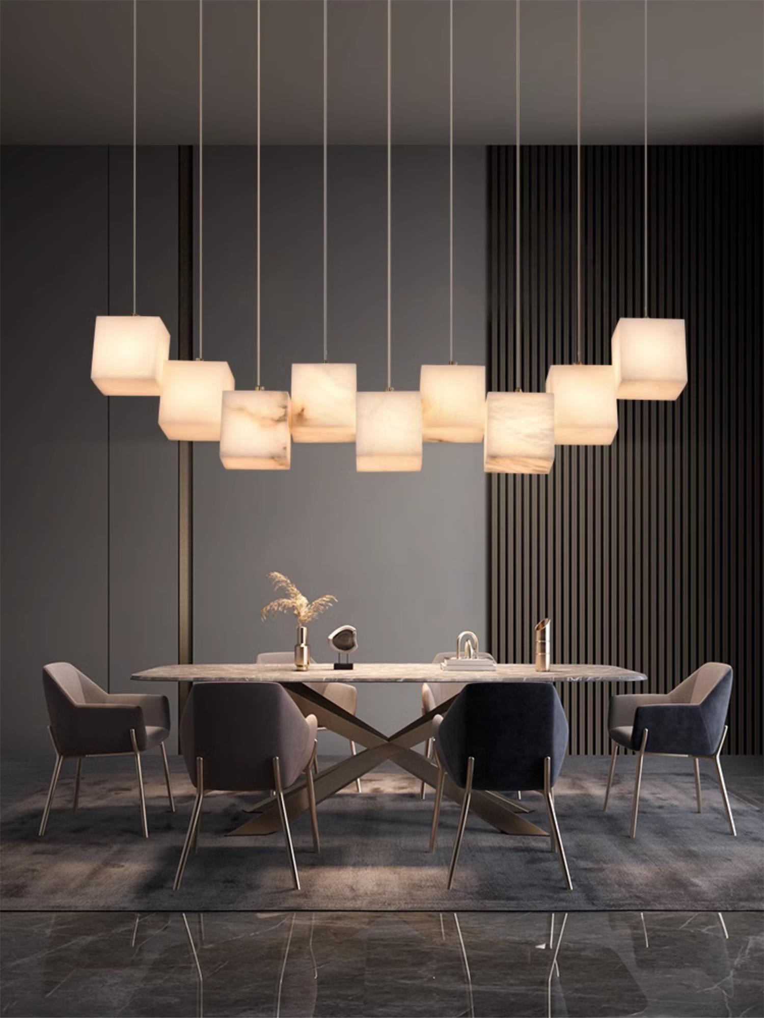 Alabaster Box Linear Chandelier