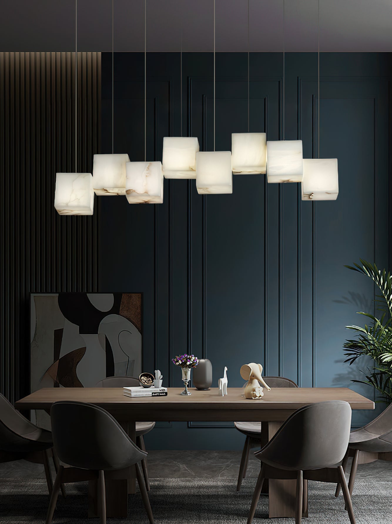 Alabaster Box Linear Chandelier