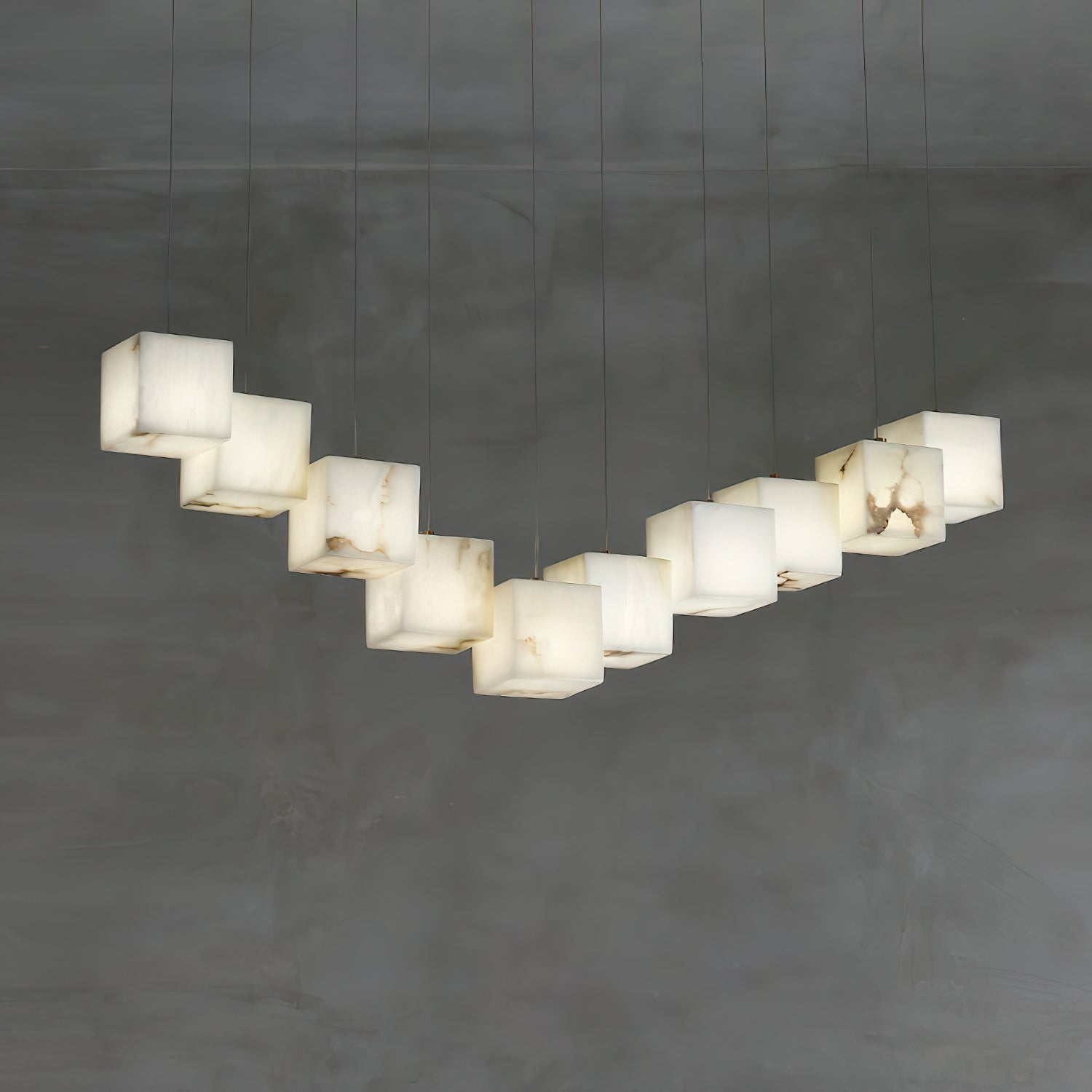 Alabaster Box Linear Chandelier