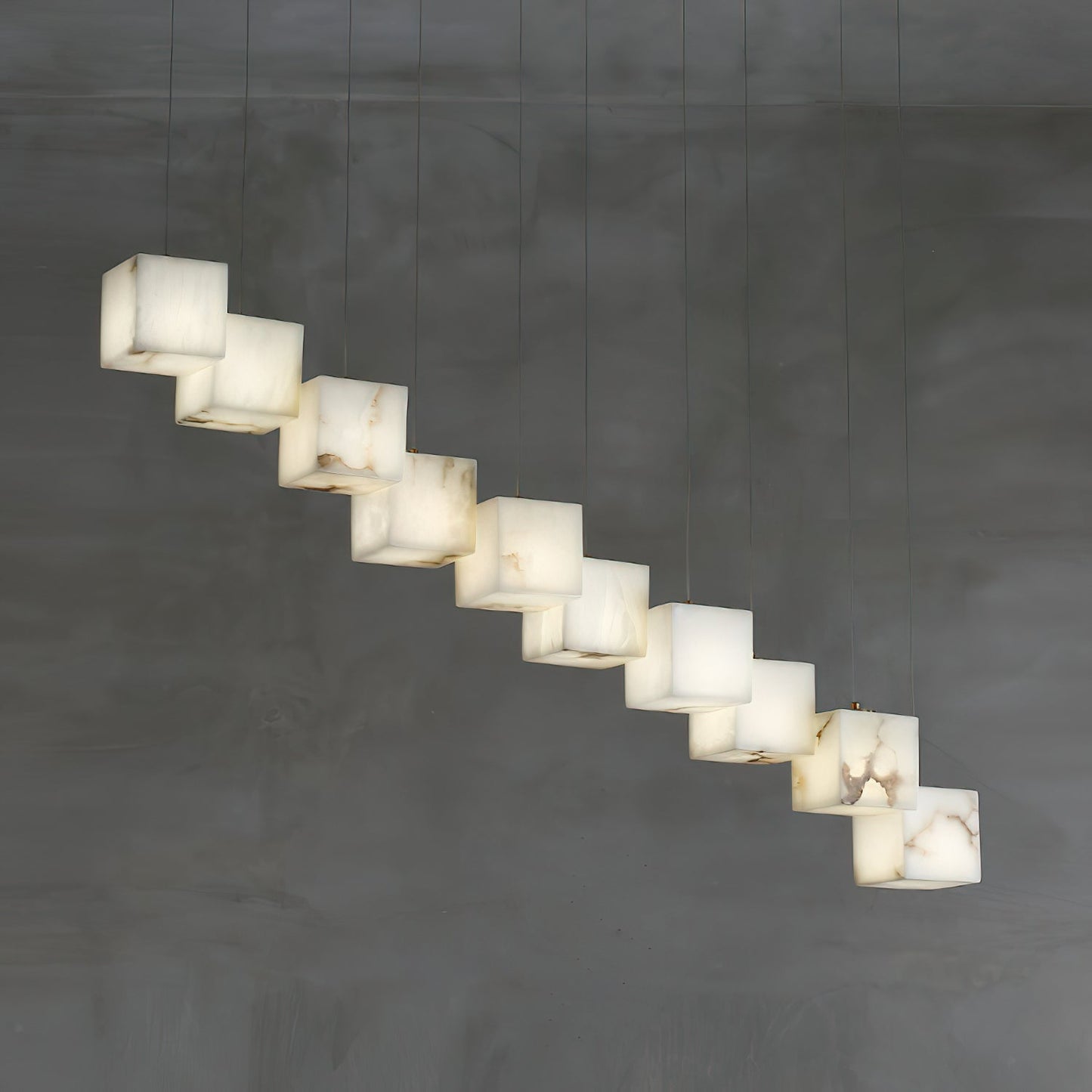 Alabaster Box Linear Chandelier