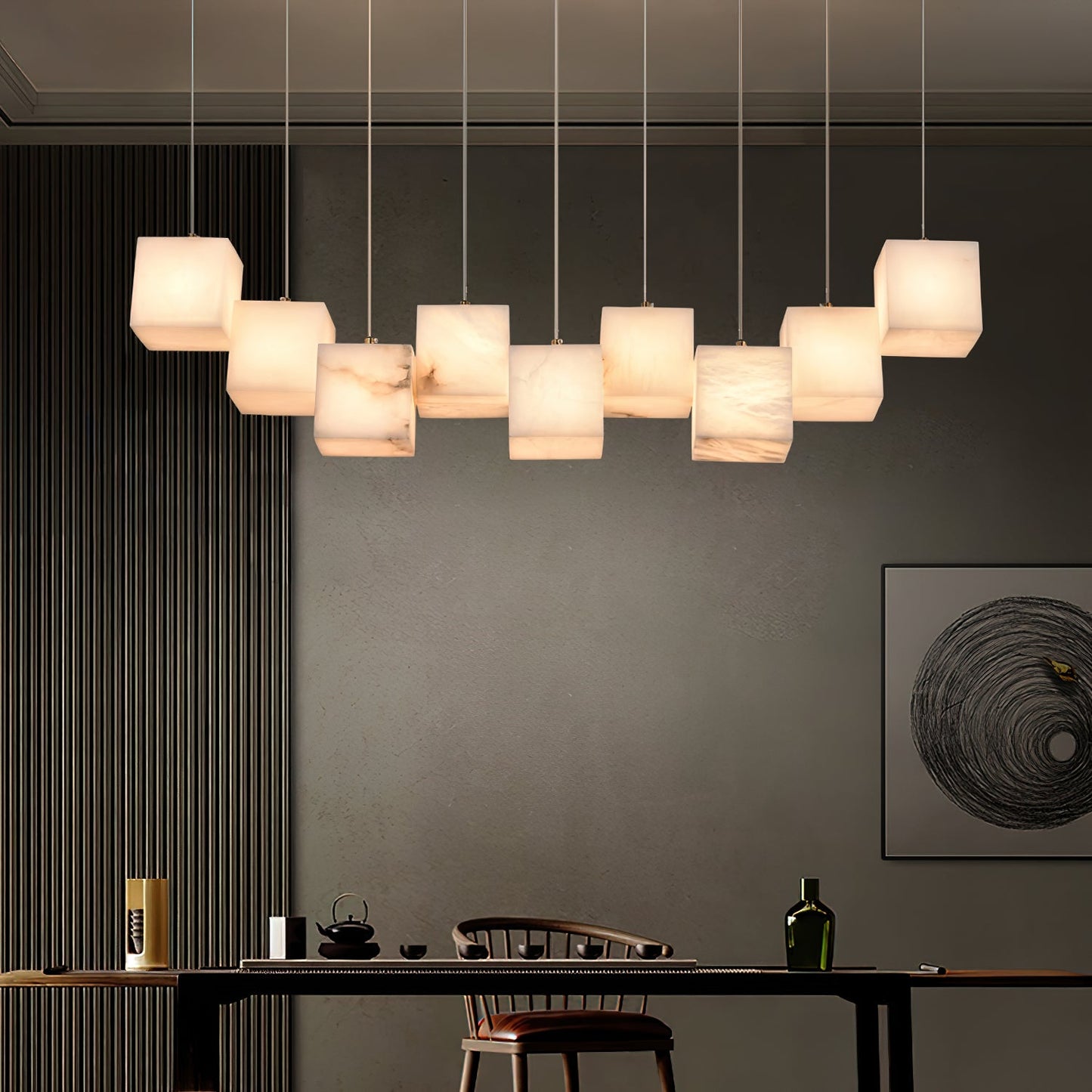 Alabaster Box Linear Chandelier