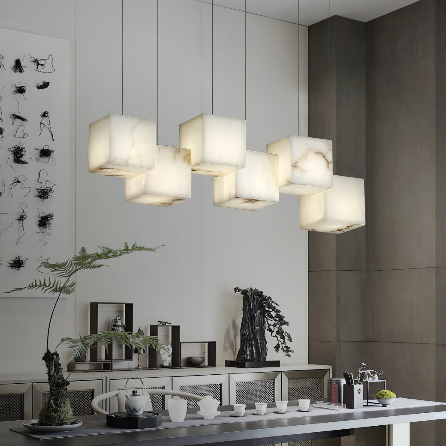 Alabaster Box Linear Chandelier