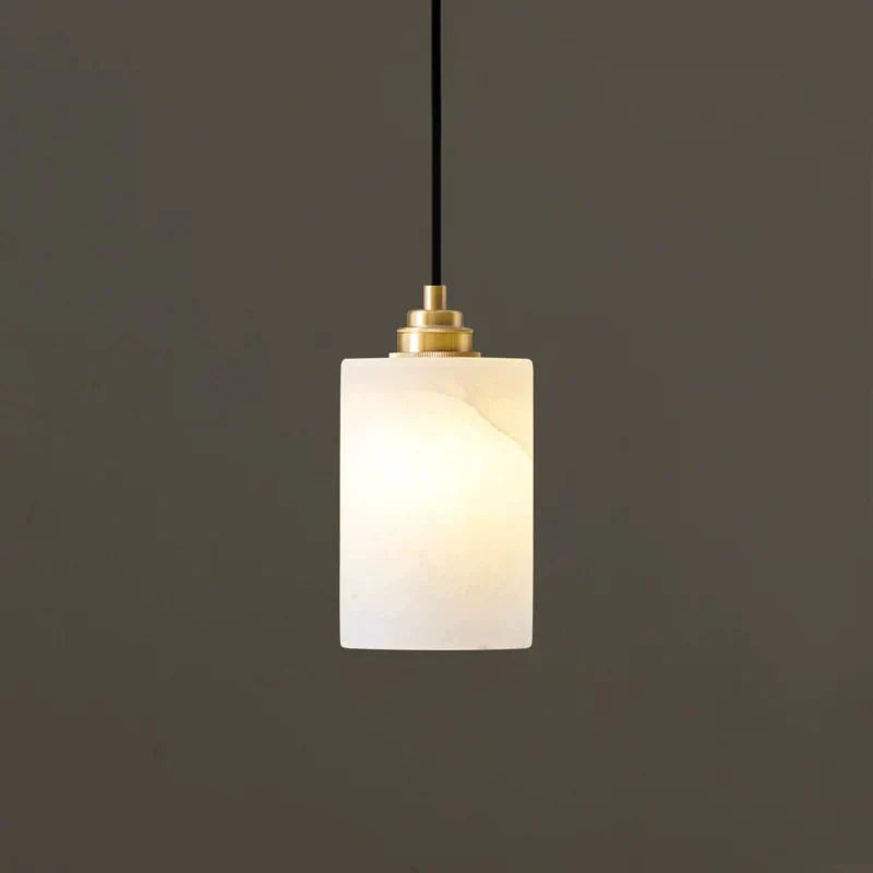 Alabaster Cylinder Cluster Chandelier