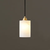 Alabaster Cylinder Cluster Chandelier