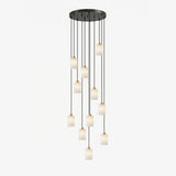 Alabaster Cylinder Cluster Chandelier