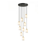 Alabaster Cylinder Cluster Chandelier
