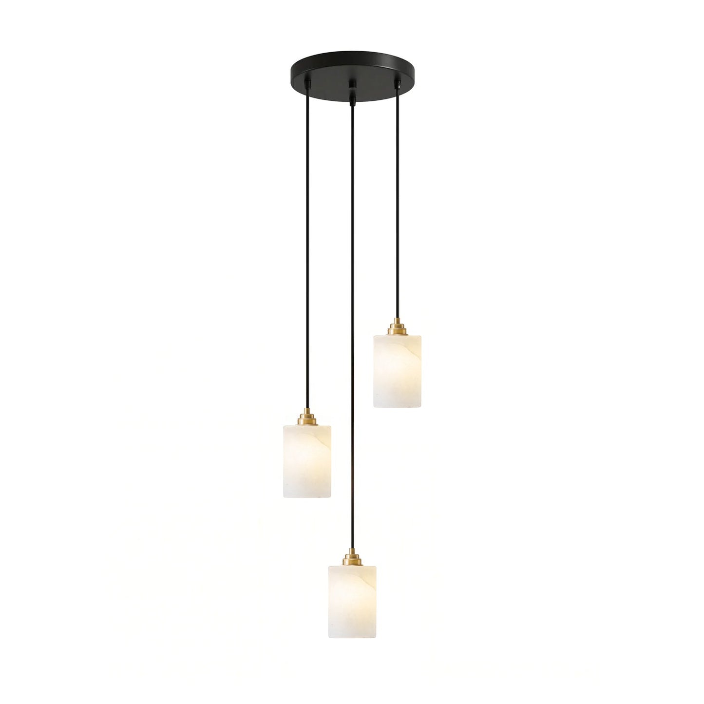 Alabaster Cylinder Cluster Chandelier