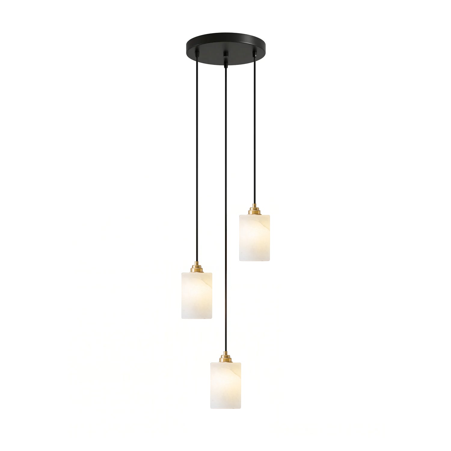 Alabaster Cylinder Cluster Chandelier