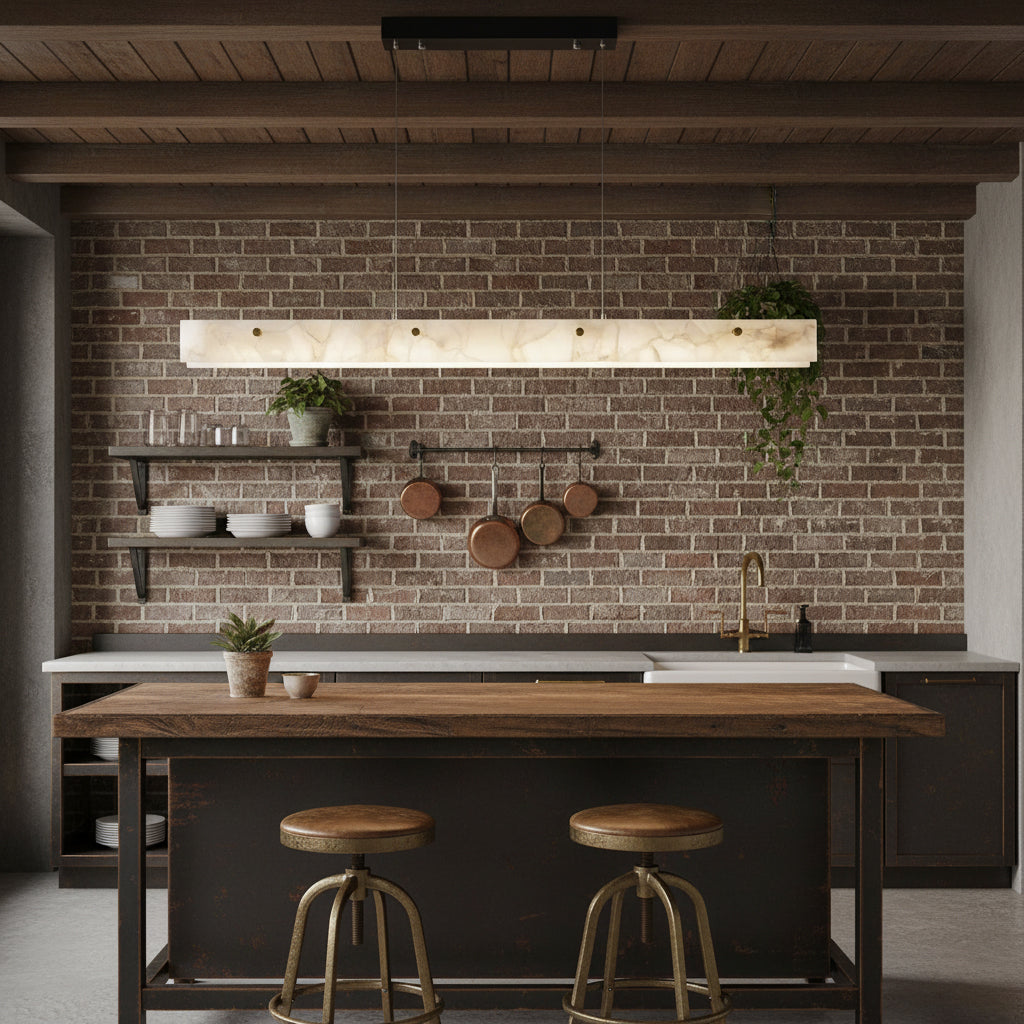 Alabaster LED Linear Pendant Light