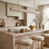 Alabaster Linear Chain Pendant Lamp