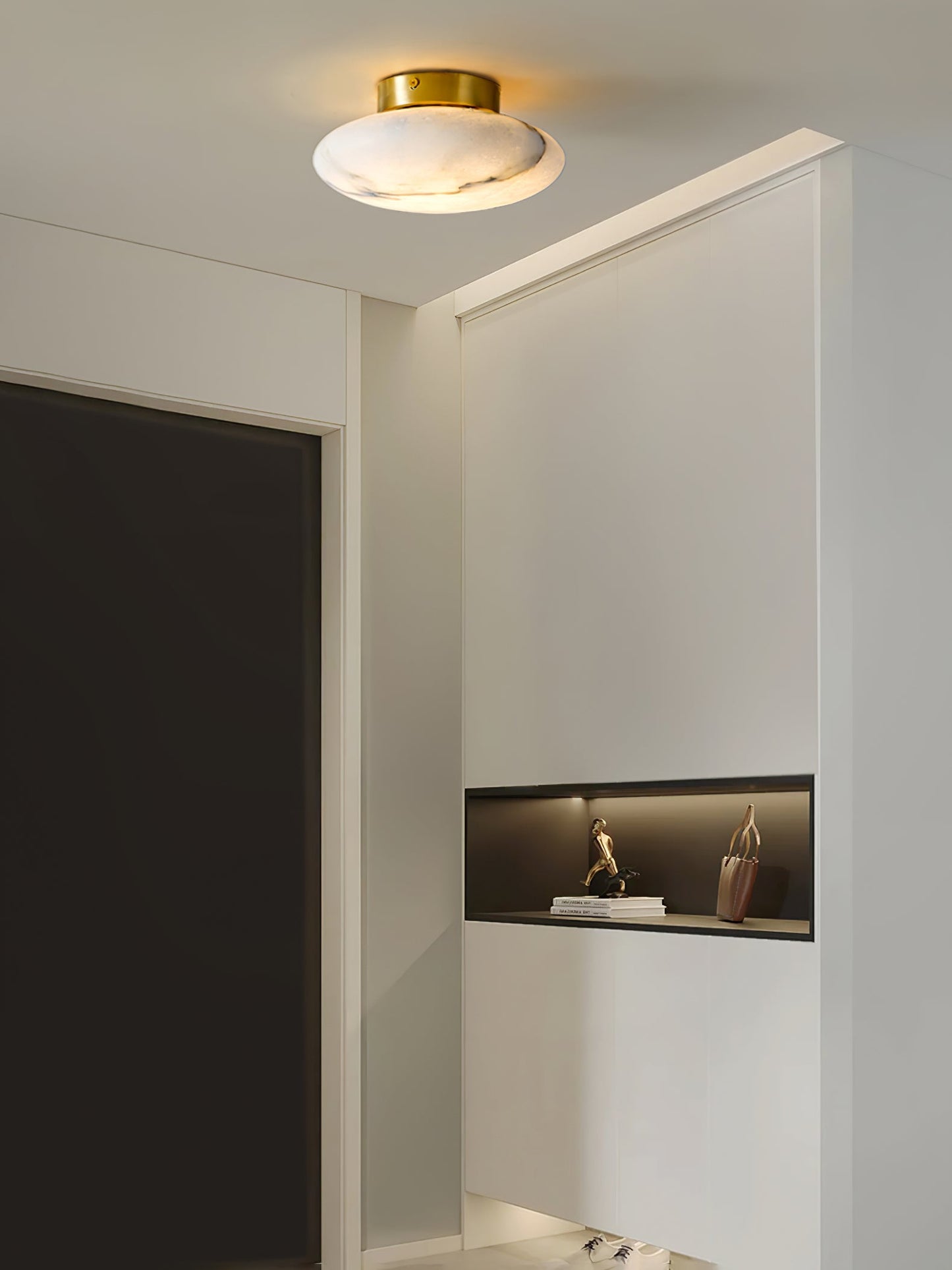 Alabaster Oval Flush Mount