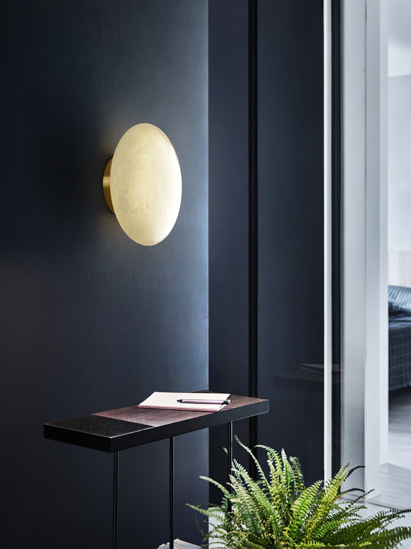 Alabaster Oval Flush Mount