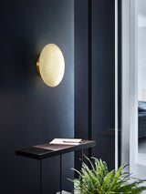 Alabaster Oval Flush Mount