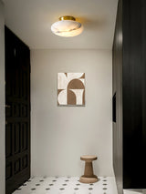 Alabaster Oval Flush Mount