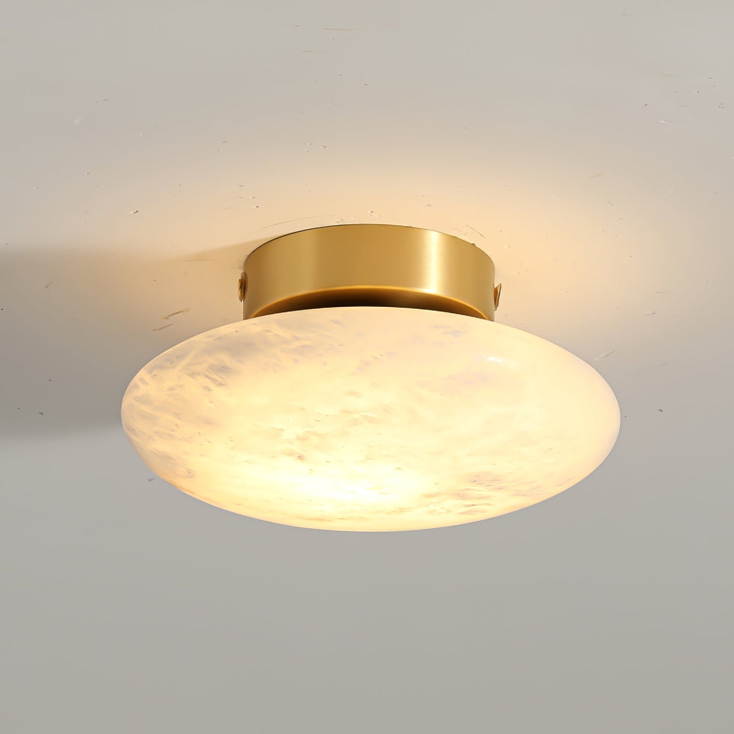 Alabaster Oval Flush Mount