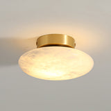 Alabaster Oval Flush Mount