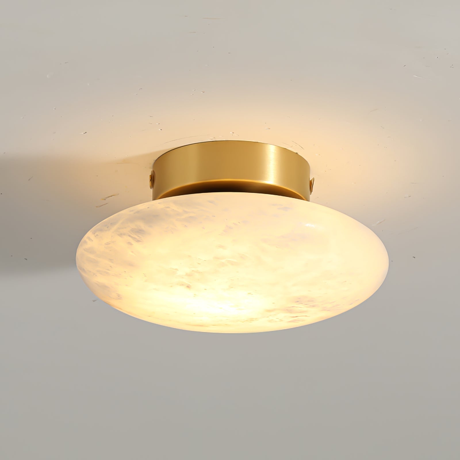 Alabaster Oval Flush Mount