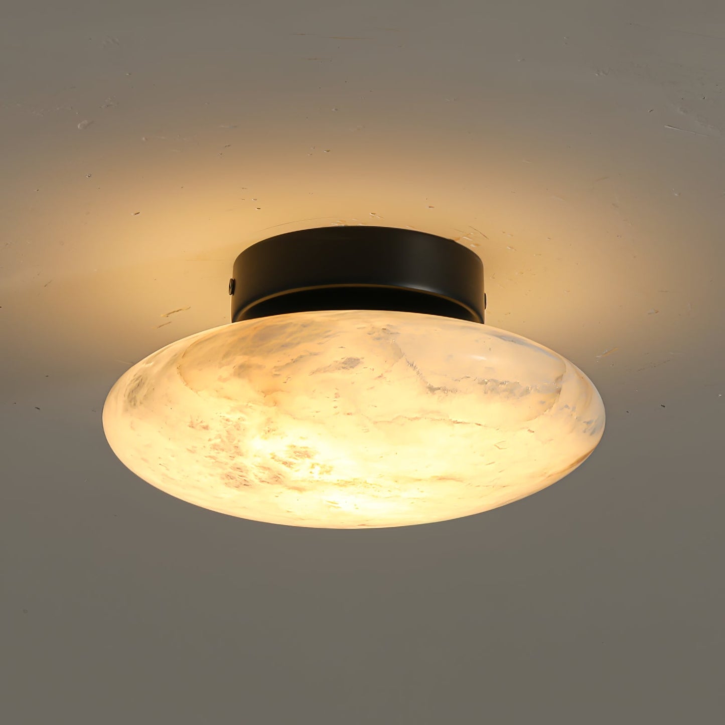 Alabaster Oval Flush Mount