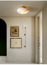 Alabaster Oval Flush Mount