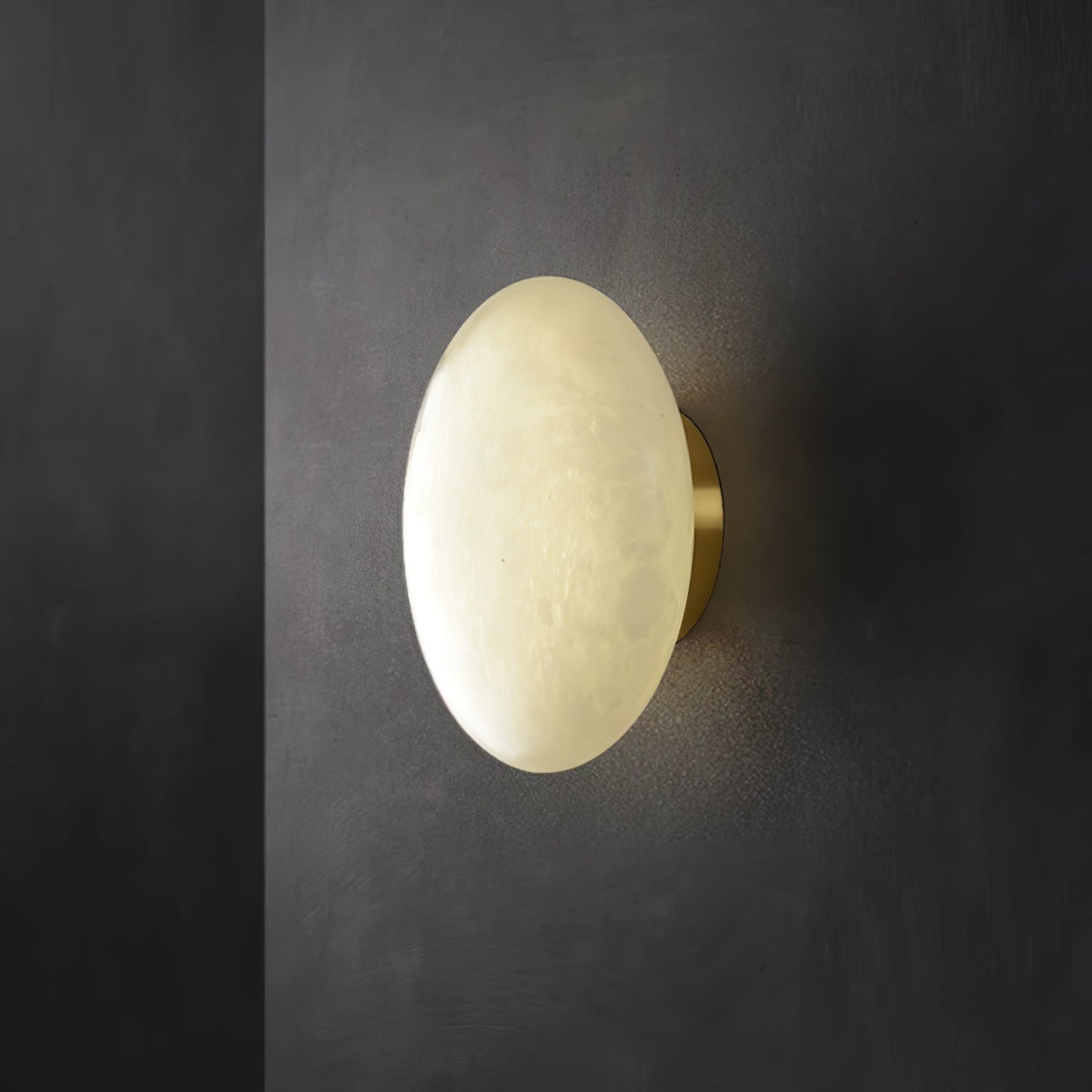 Alabaster Oval Flush Mount