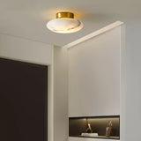 Alabaster Oval Flush Mount