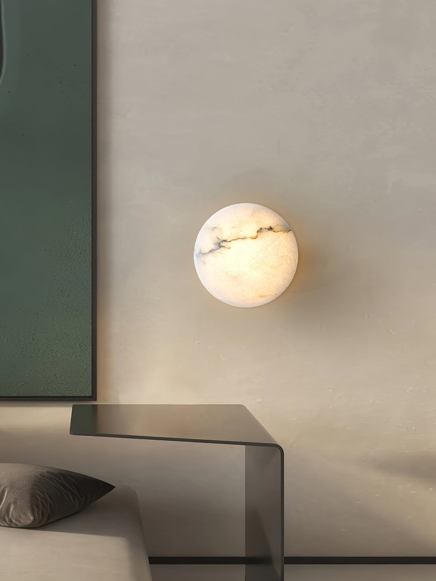 Alabaster Oval Flush Mount