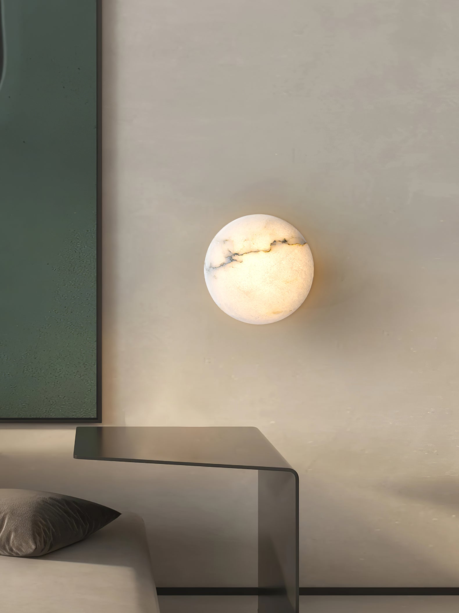 Alabaster Oval Flush Mount