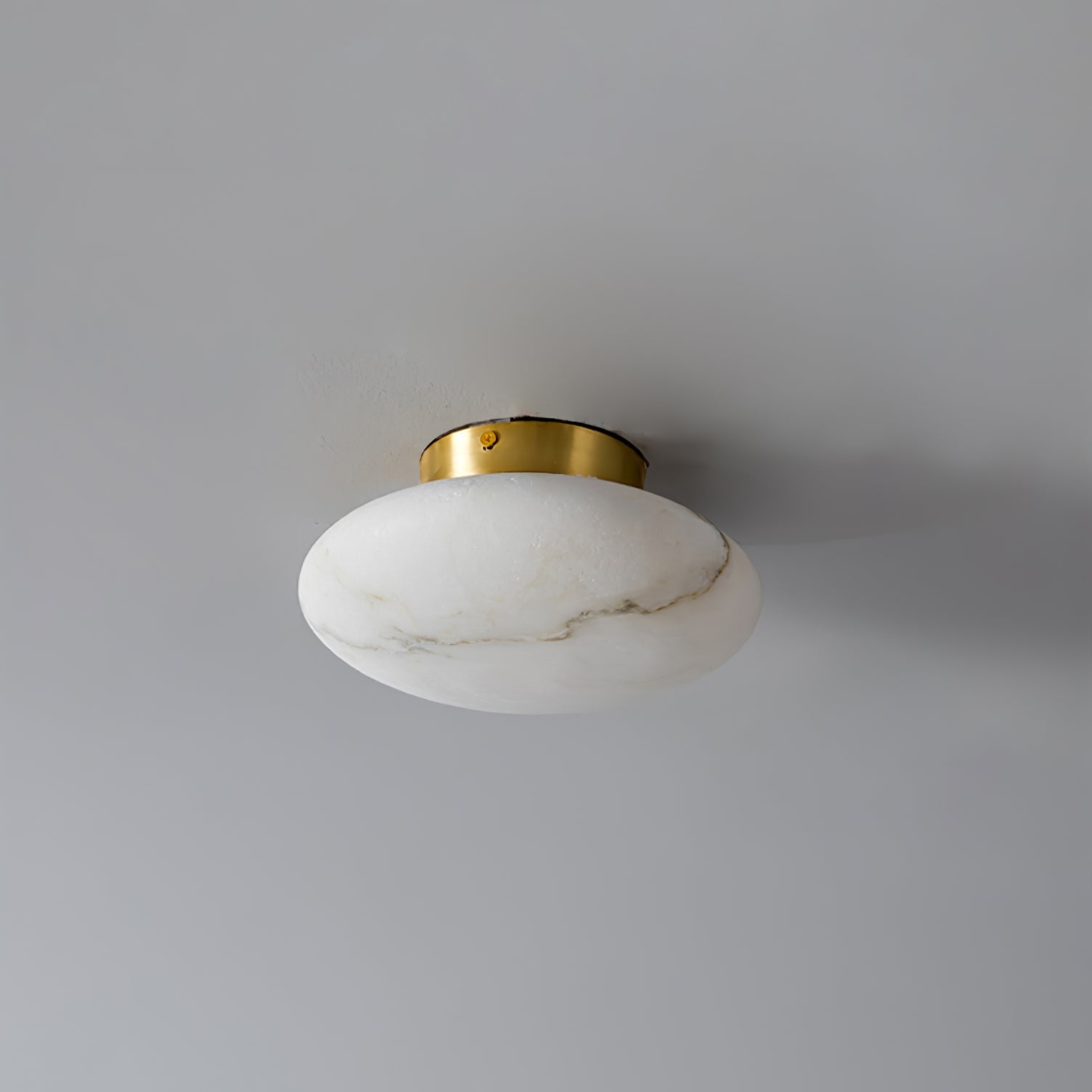 Alabaster Oval Flush Mount