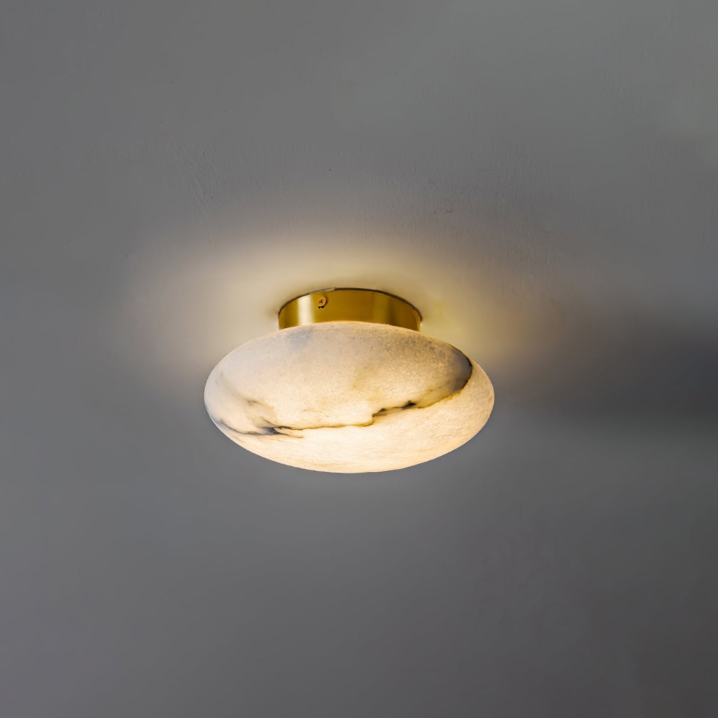 Alabaster Oval Flush Mount