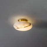 Alabaster Oval Flush Mount