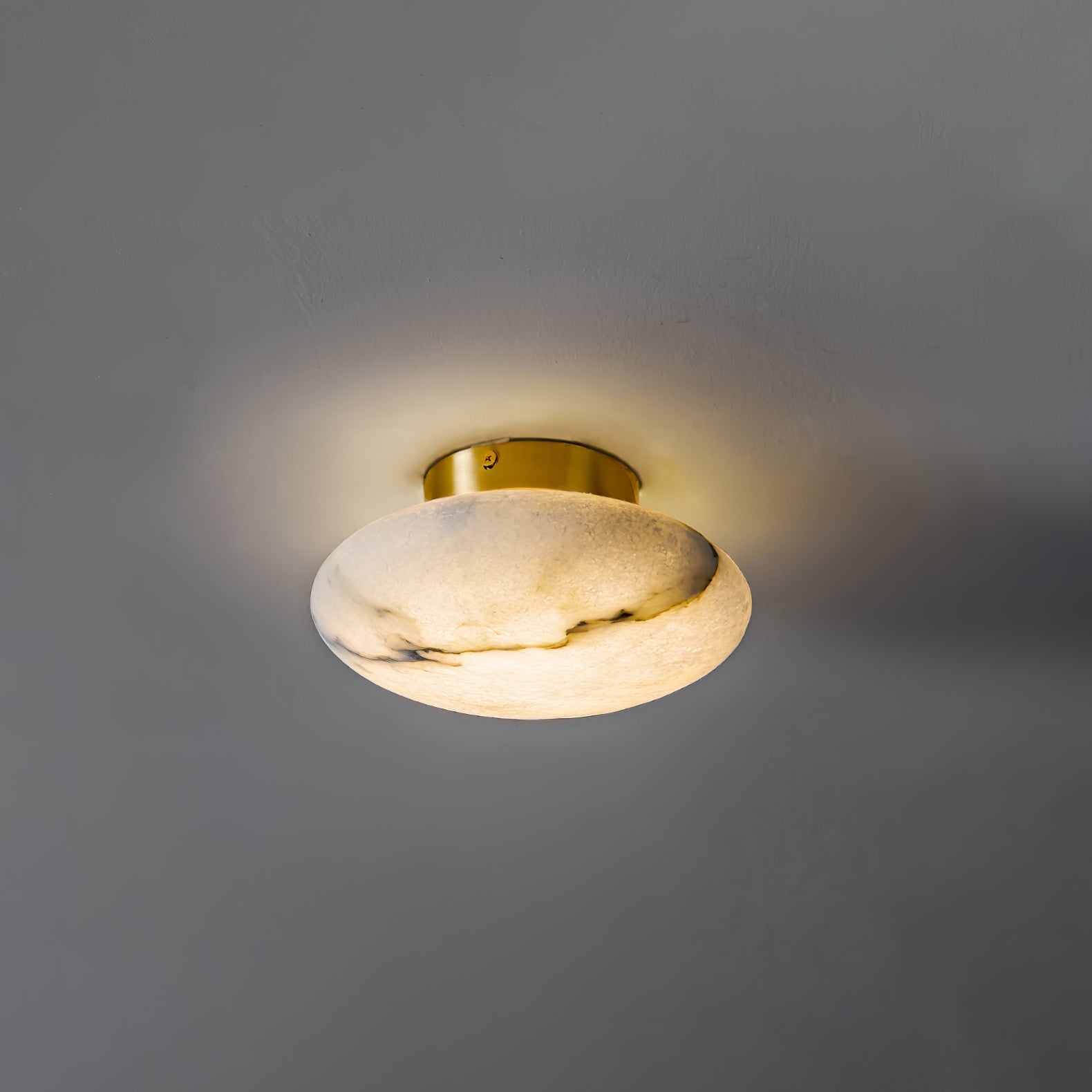 Alabaster Oval Flush Mount