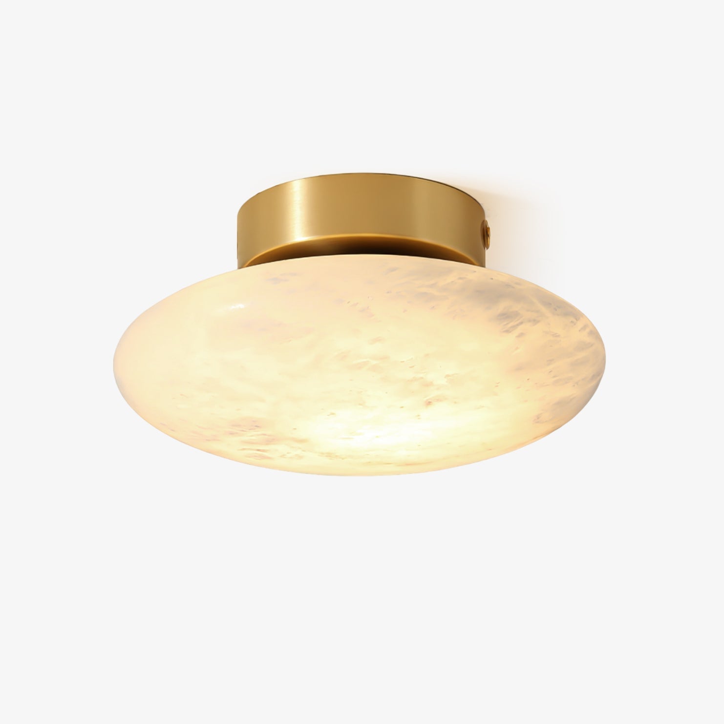 Alabaster Oval Flush Mount