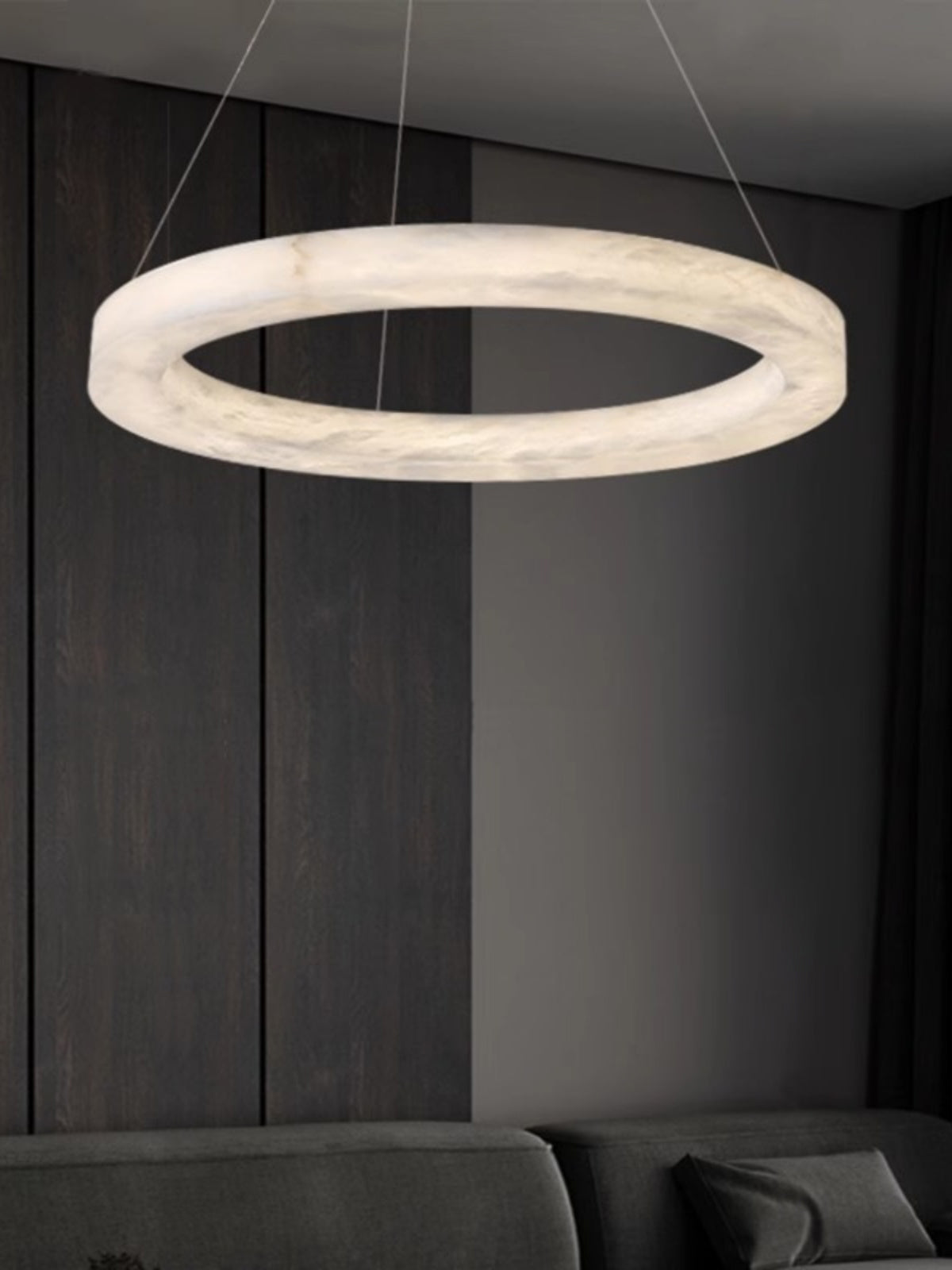 Alabaster Alabaster Ring Chandelier