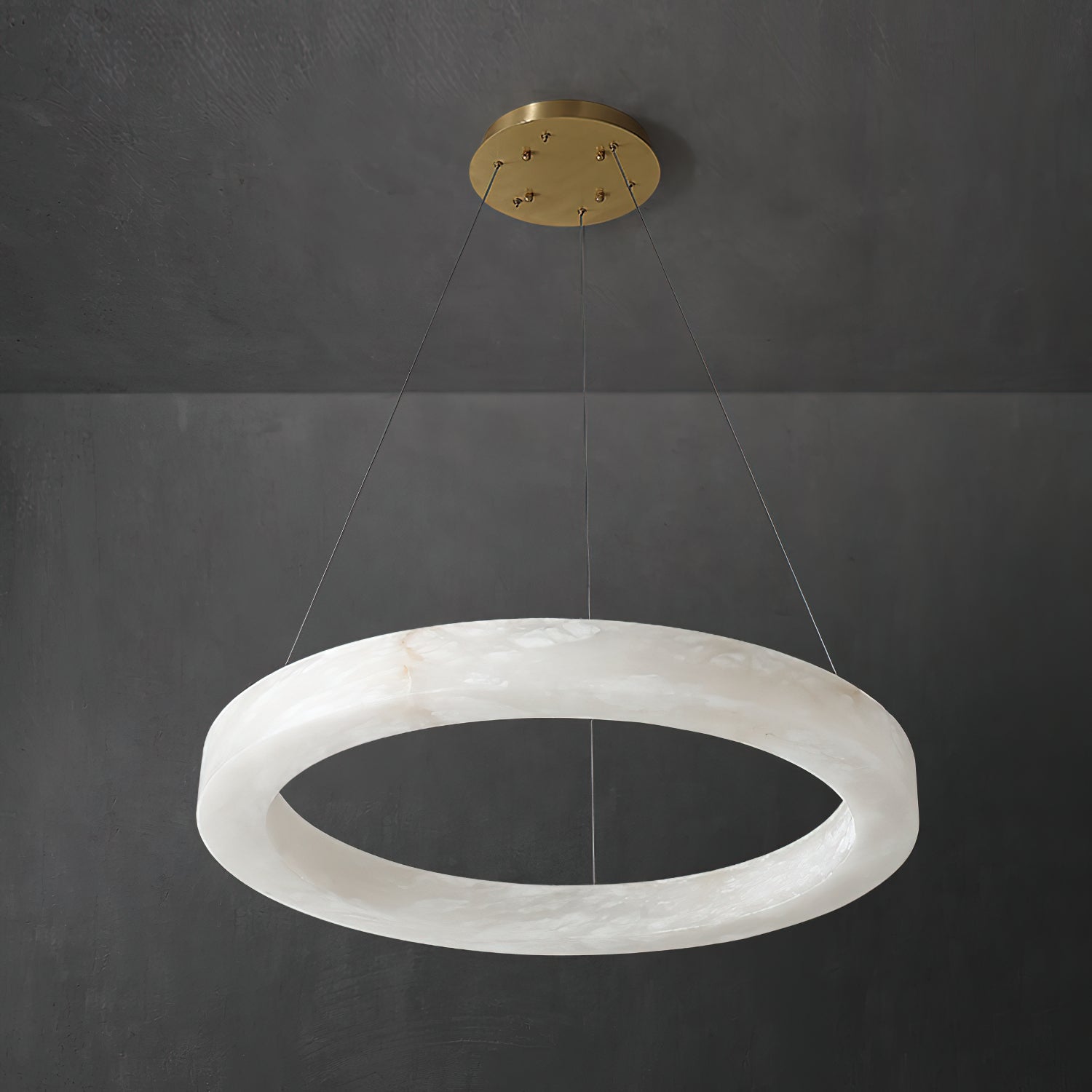 Alabaster Alabaster Ring Chandelier