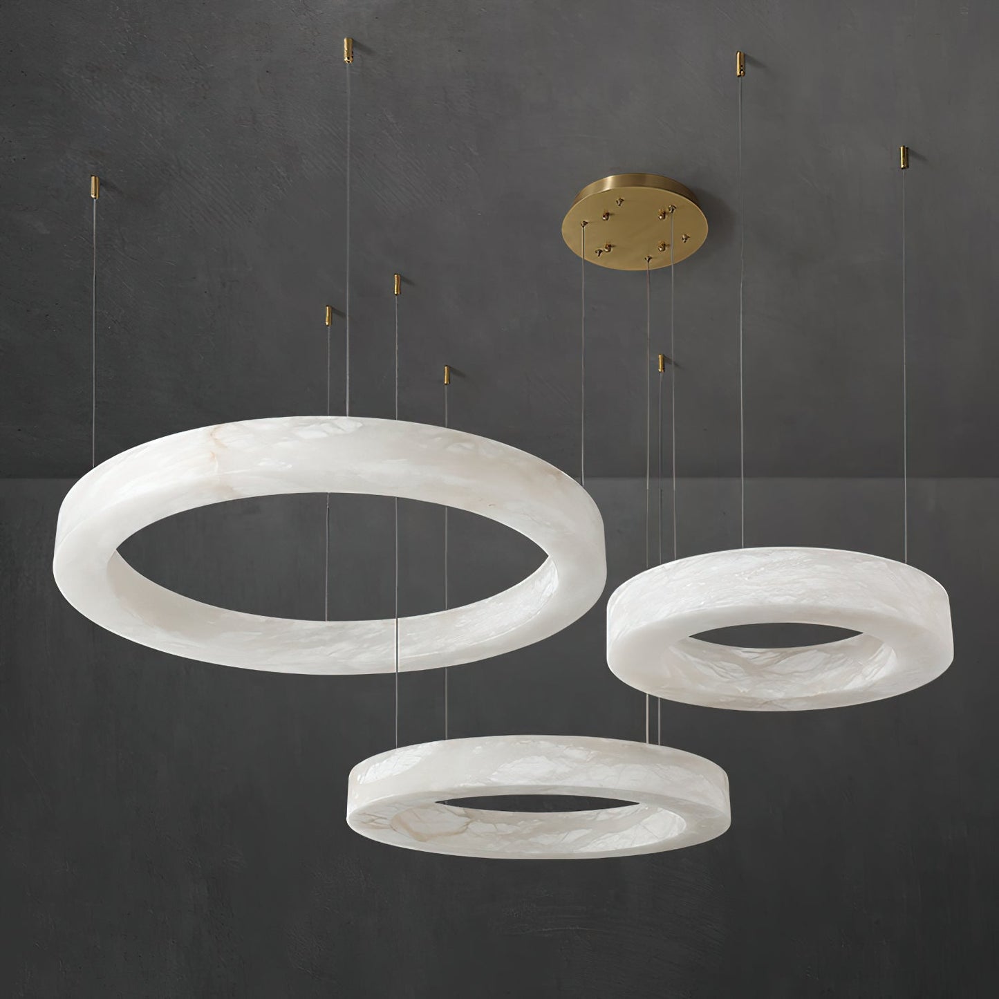 Alabaster Alabaster Ring Chandelier