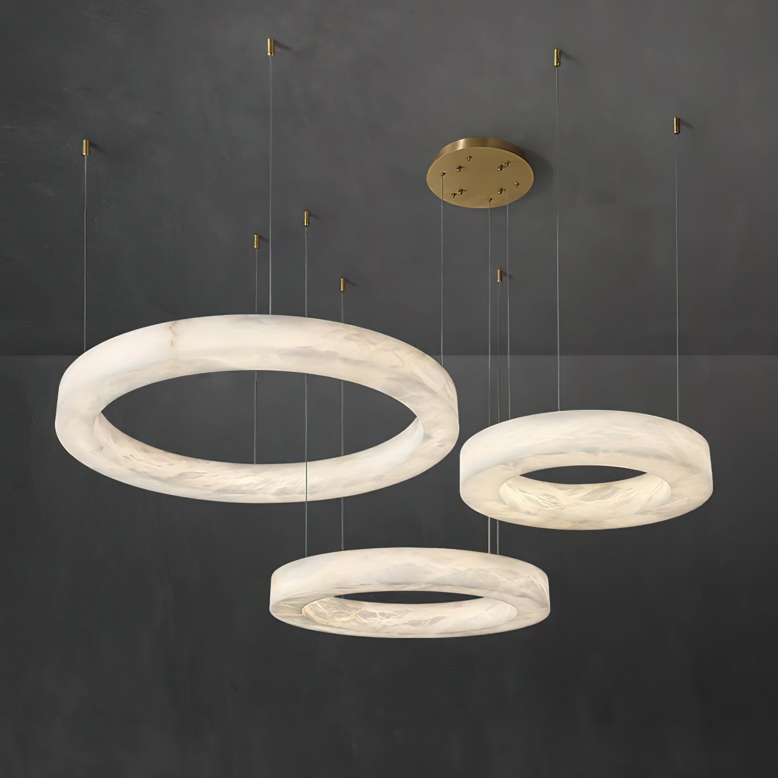 Alabaster Alabaster Ring Chandelier