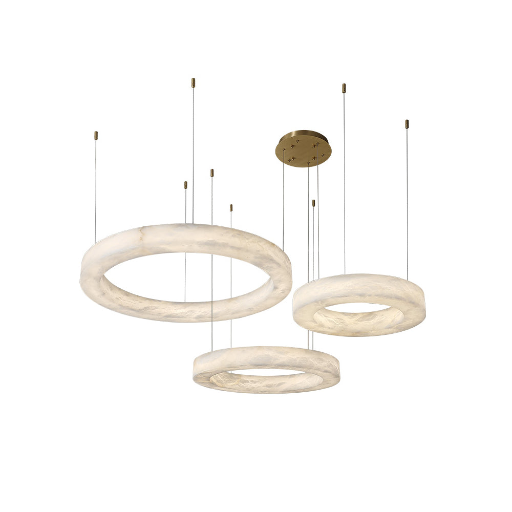 Alabaster Alabaster Ring Chandelier