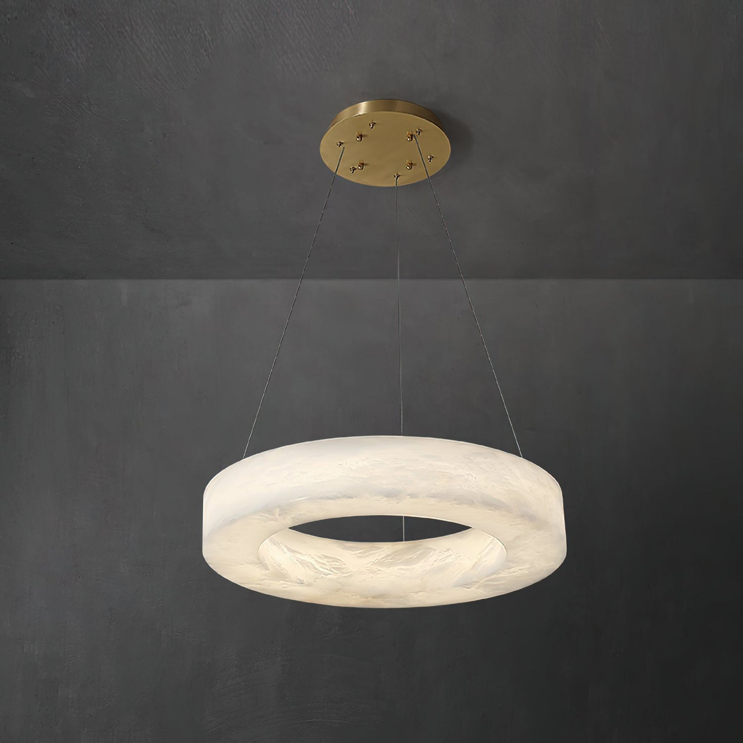 Alabaster Alabaster Ring Chandelier