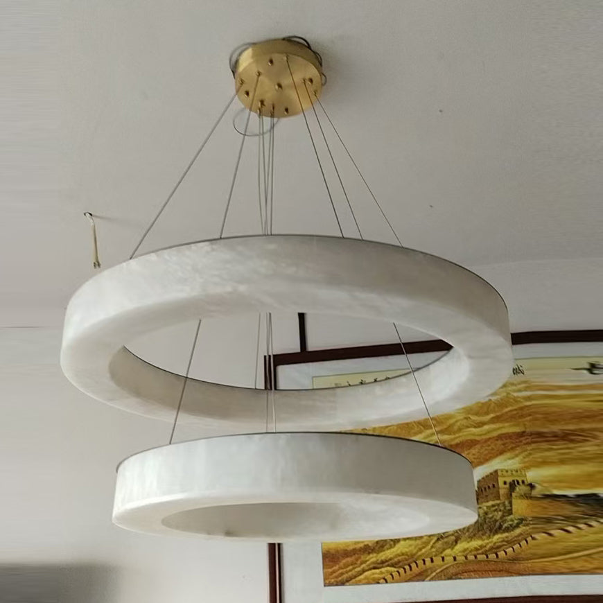 Alabaster Alabaster Ring Chandelier