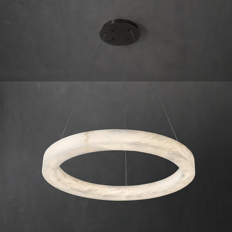 Alabaster Alabaster Ring Chandelier