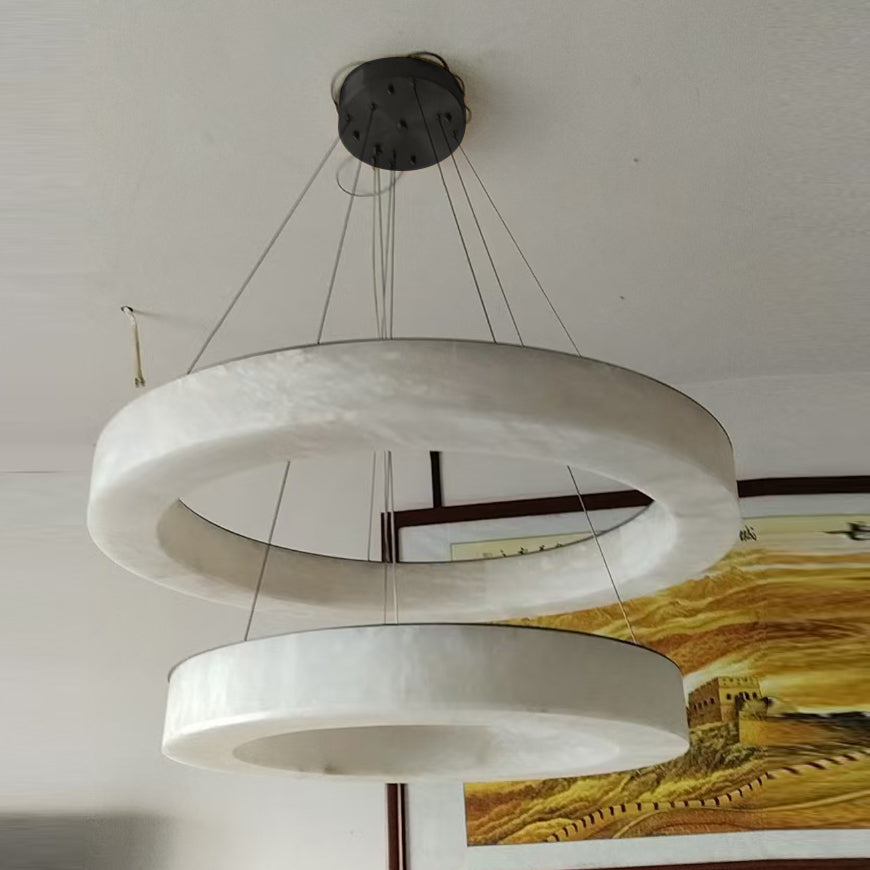 Alabaster Alabaster Ring Chandelier